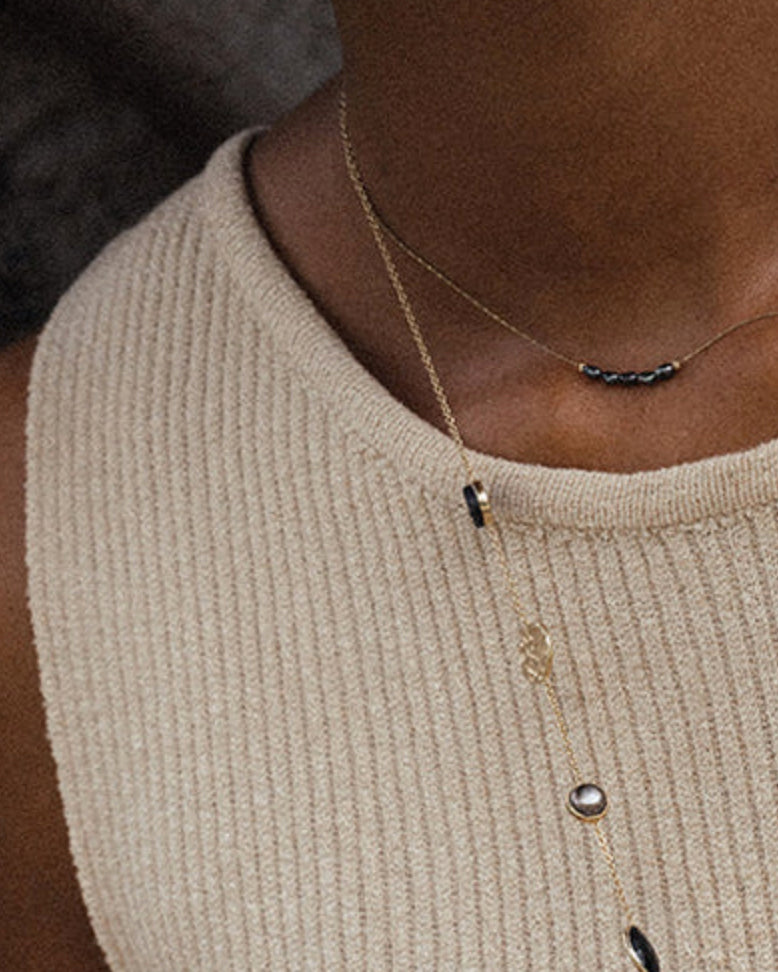 Collier "Jonit" - Crystal maroon