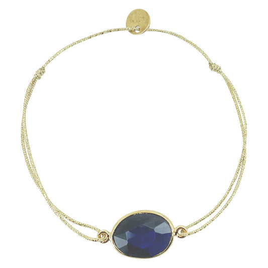 Bracelet-cordon "Arya" - Saphir bleu