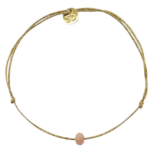 Bracelet-cordon "Rose" - Opale