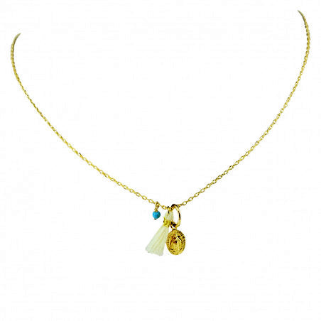 Collier-cordon "Charm-Madonne" - Turquoise