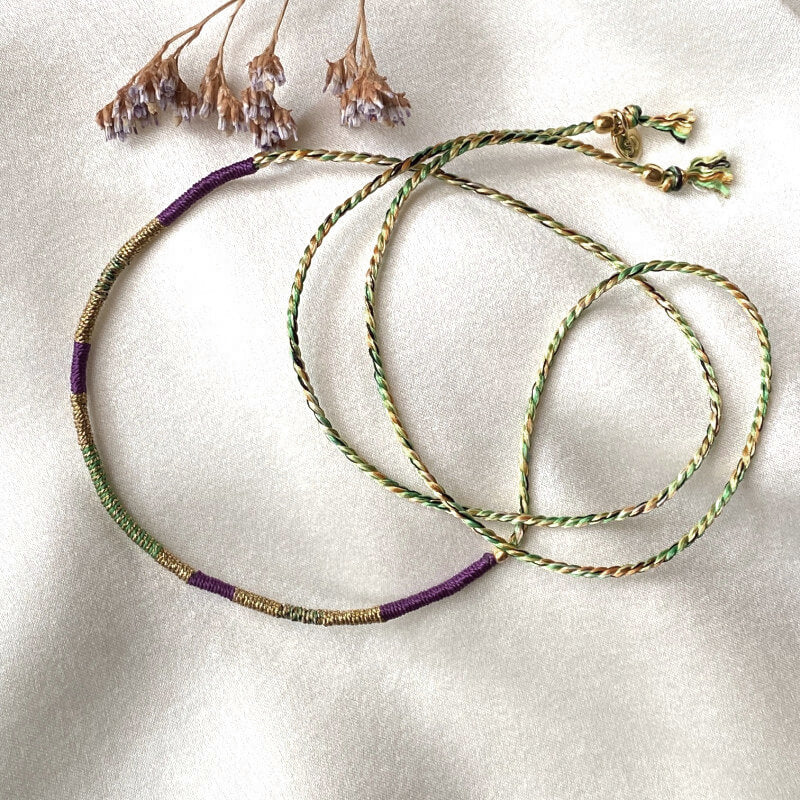 Bracelet-cordon "Sukh" - Violet