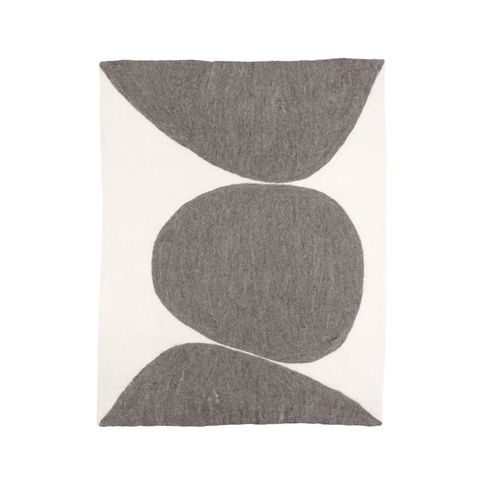 Tapis "Nadi" laine 120x160 - Pierre/naturel