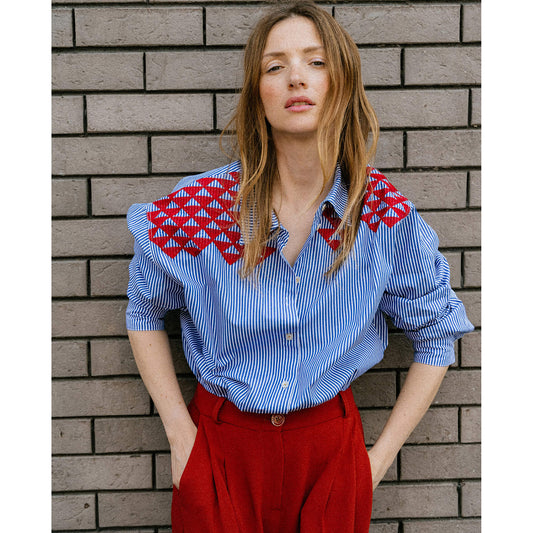 Chemise brodée "Wyoming Mansion"