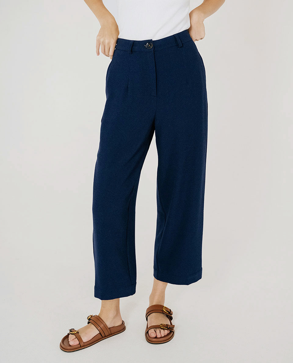 Pantalon crêpe "Brando Tribu" - Encre