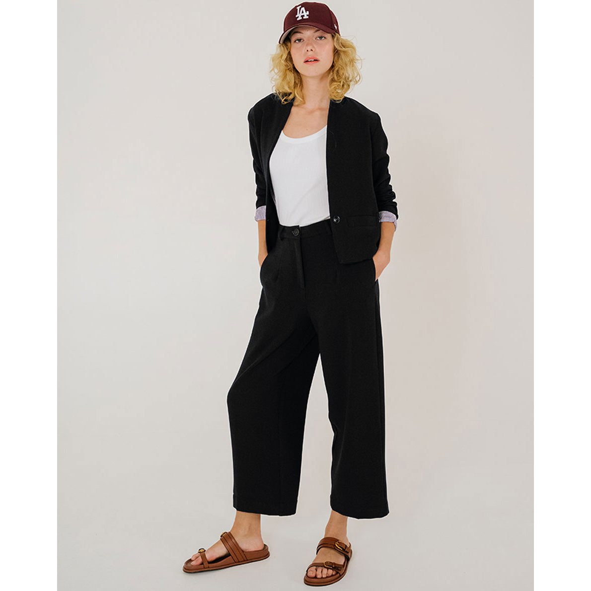 Veste crêpe "Curt Tribu" - Noir