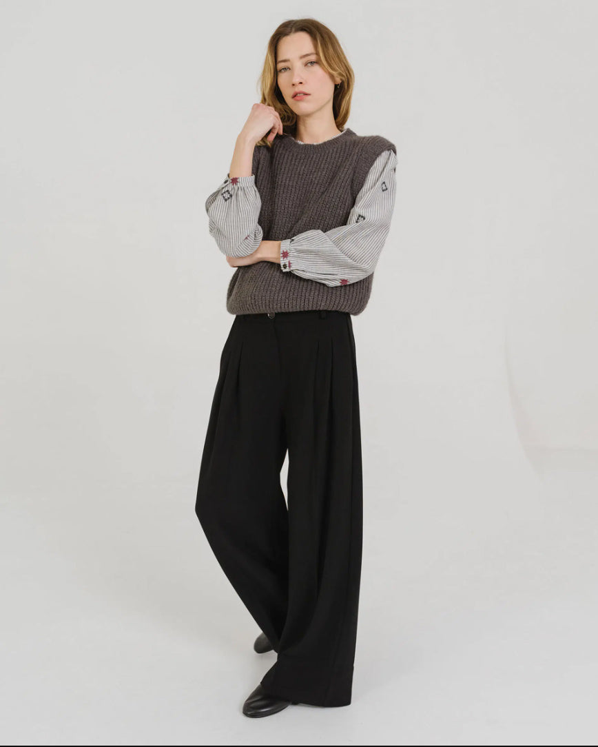 Pantalon crêpe "Upton Tribu" - Noir