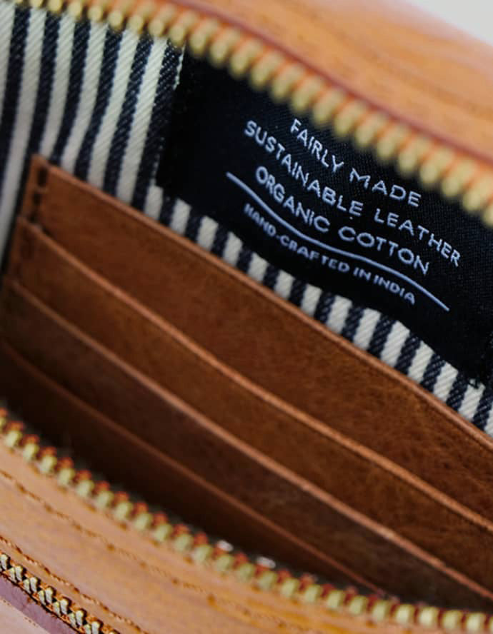 Petite banane "Beck's" cuir cognac
