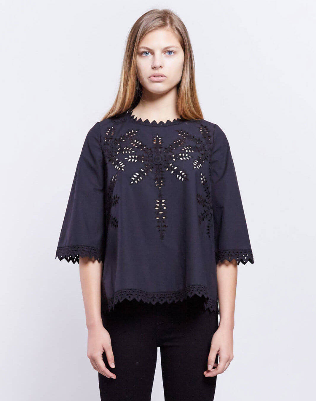 Blouse brodée-ajourée "Dill"