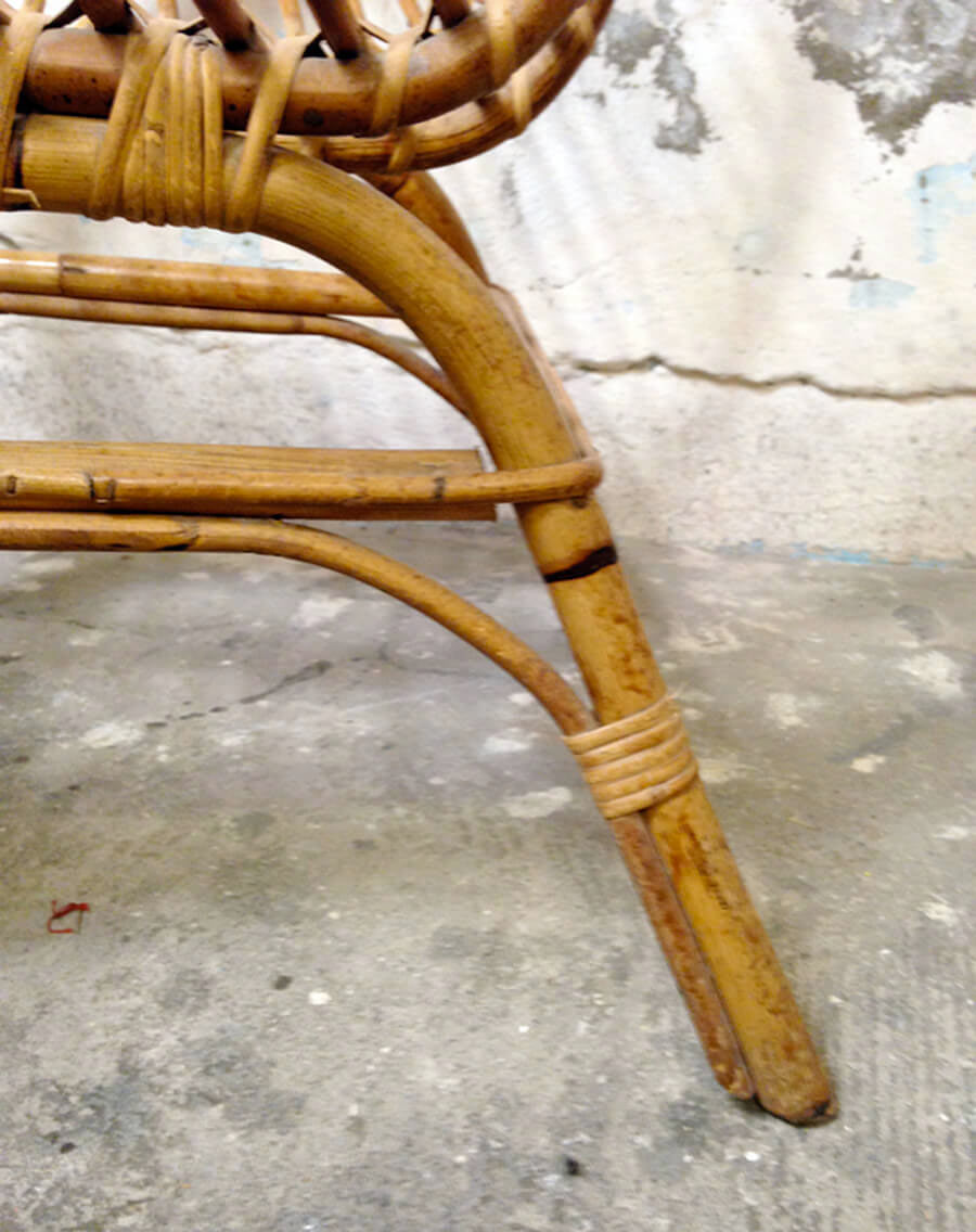 Fauteuil cube rotin