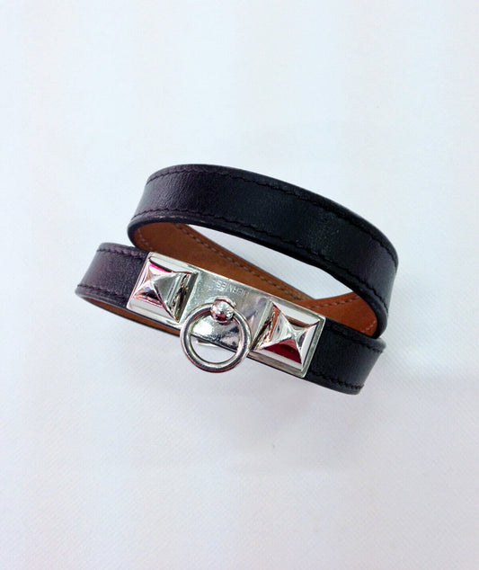 Bracelet "Rivale Double Tour" cuir (S)