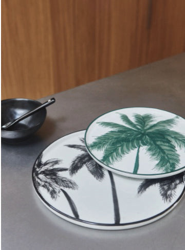 Grande assiette "Jungle" X2 - Noir