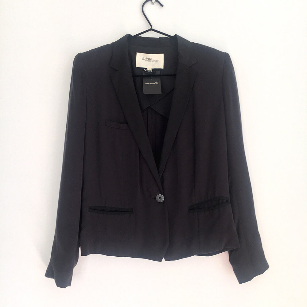 Veste revers satin Harlow NWT (2)