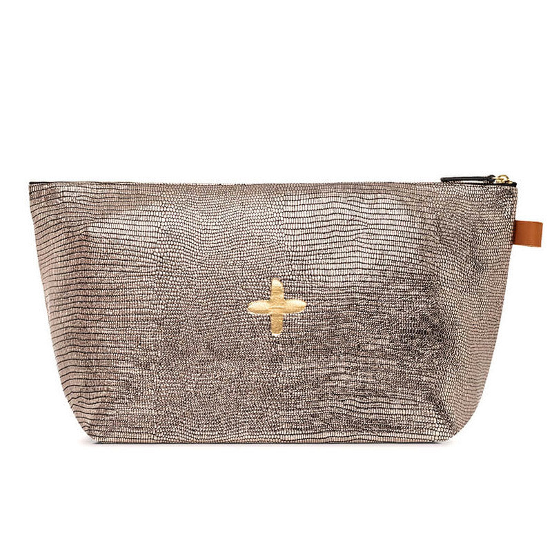 Trousse XL "Pilow" cuir Turtle Café