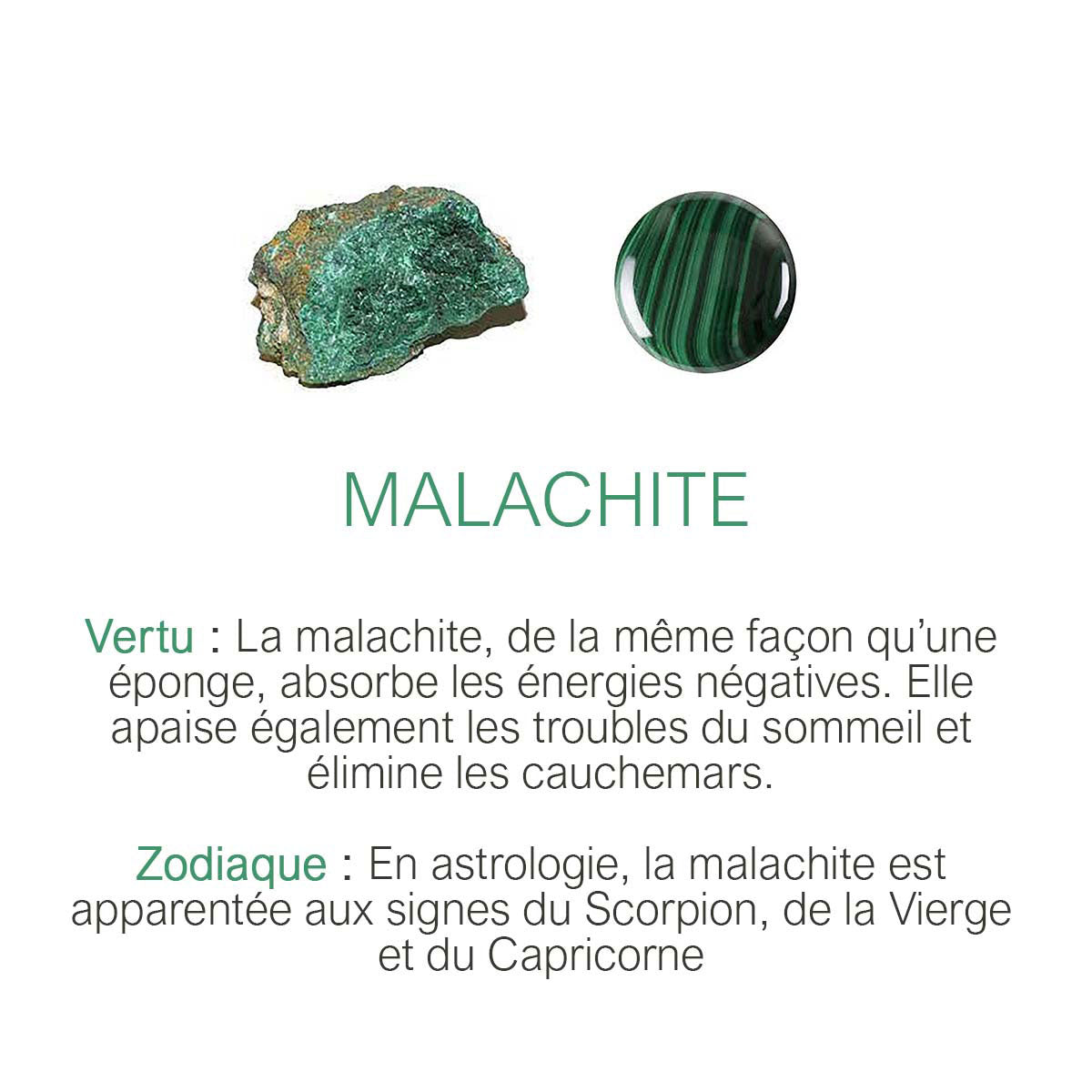 Bague "Ananda" - Malachite