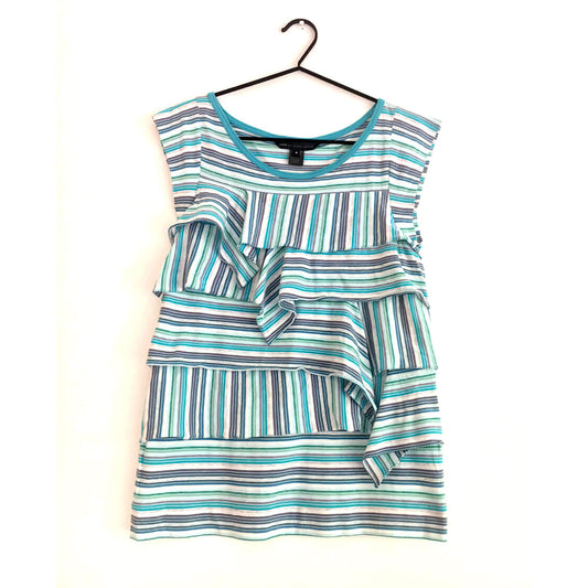 Tee ruffles jersey rayé NW (M)