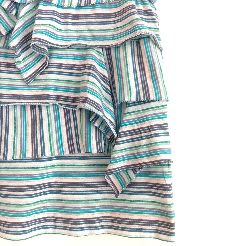 Tee ruffles jersey rayé NW (M)