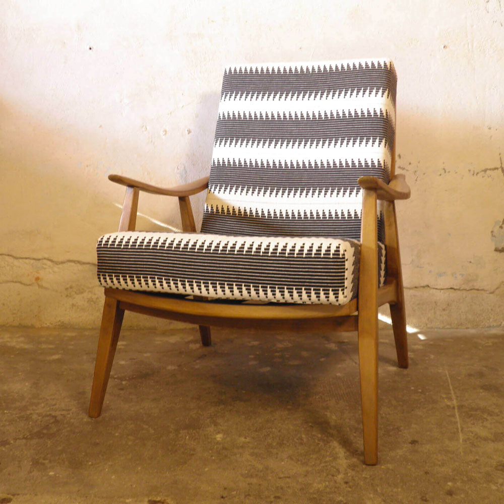 Fauteuil Scandinave - Noir/écru