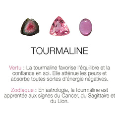 Bracelet-cordon "Rose" - Tourmaline