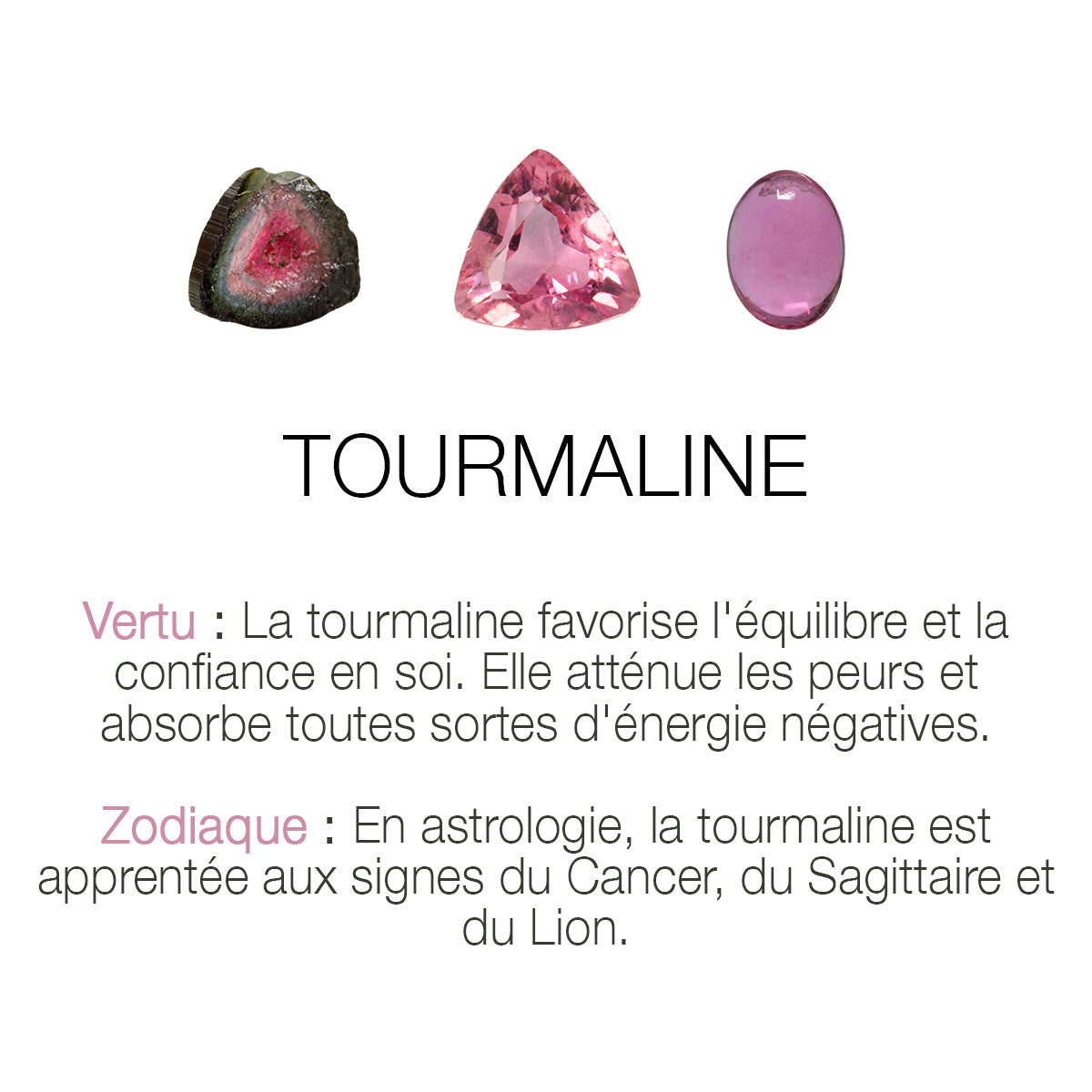 Bracelet-cordon "Féérie" - Tourmaline rose