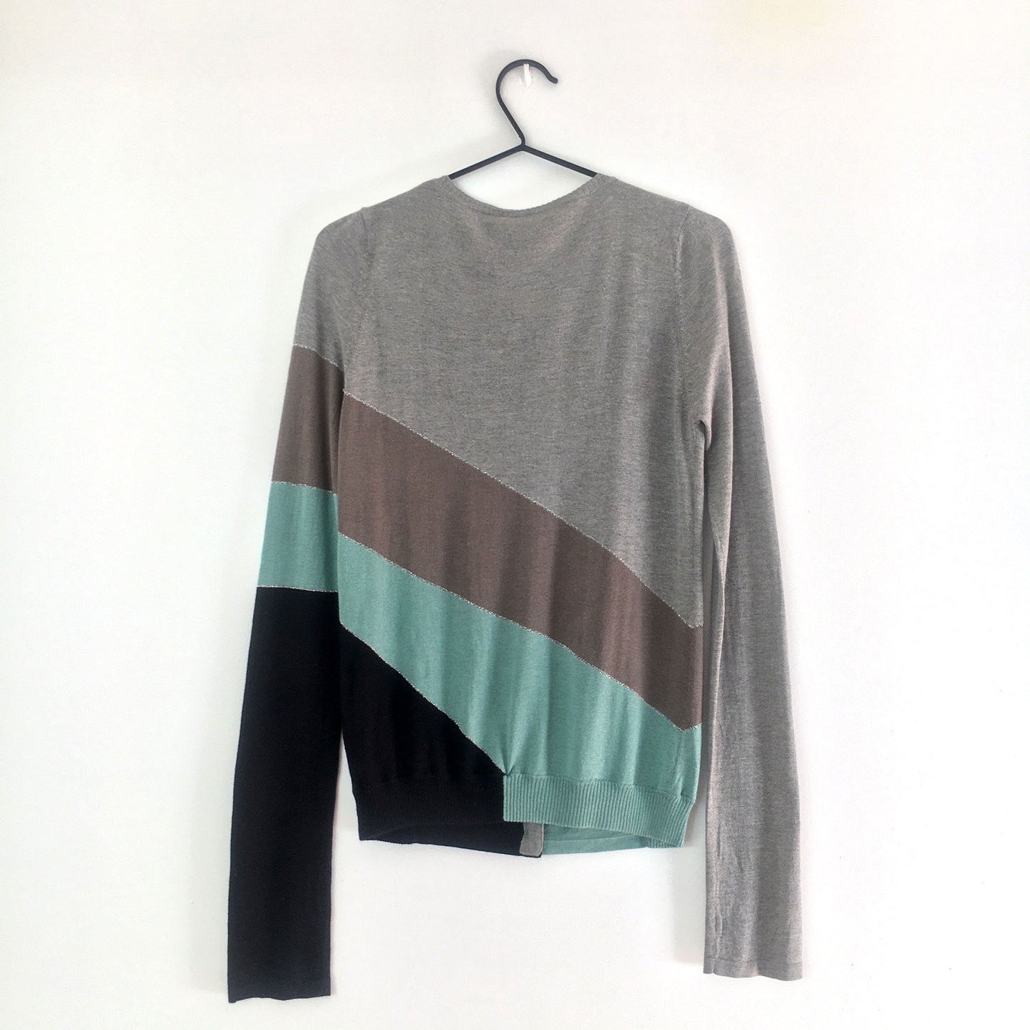 Cardigan soie intarsia