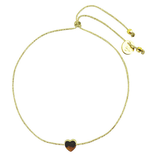 Bracelet-cordon "Mini-moi" Coeur - Or