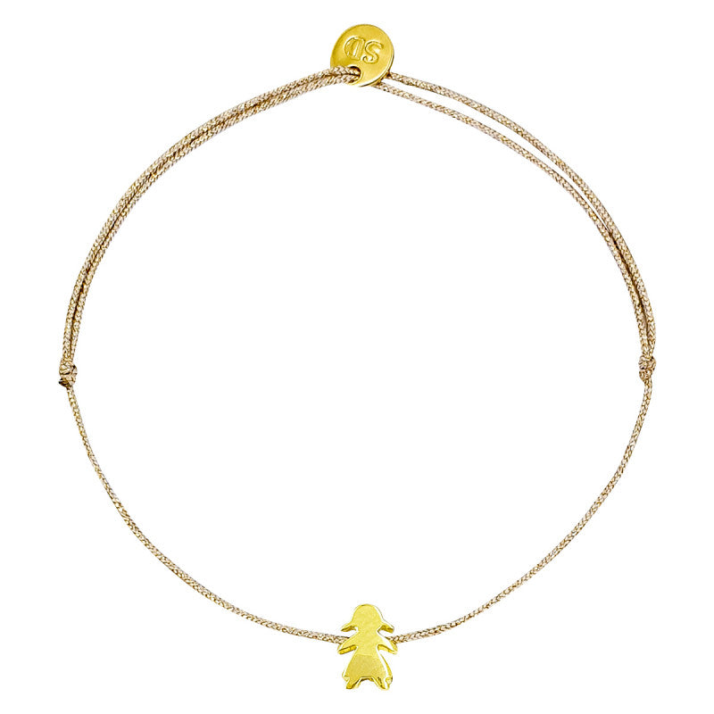 Bracelet-cordon "Mini-moi" Fille - Or