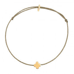 Bracelet-cordon "Mini-moi" Trèfle - Or