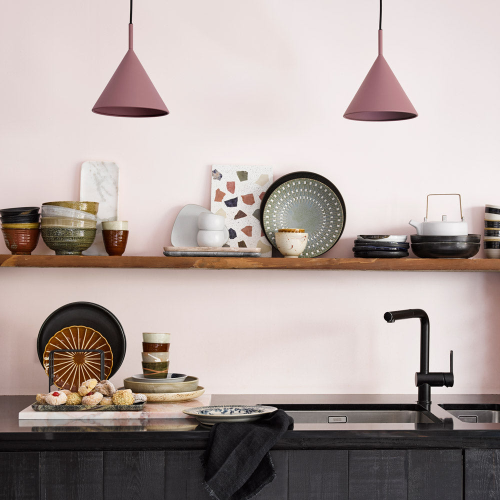Assiettes plates X2 "Rustic black"