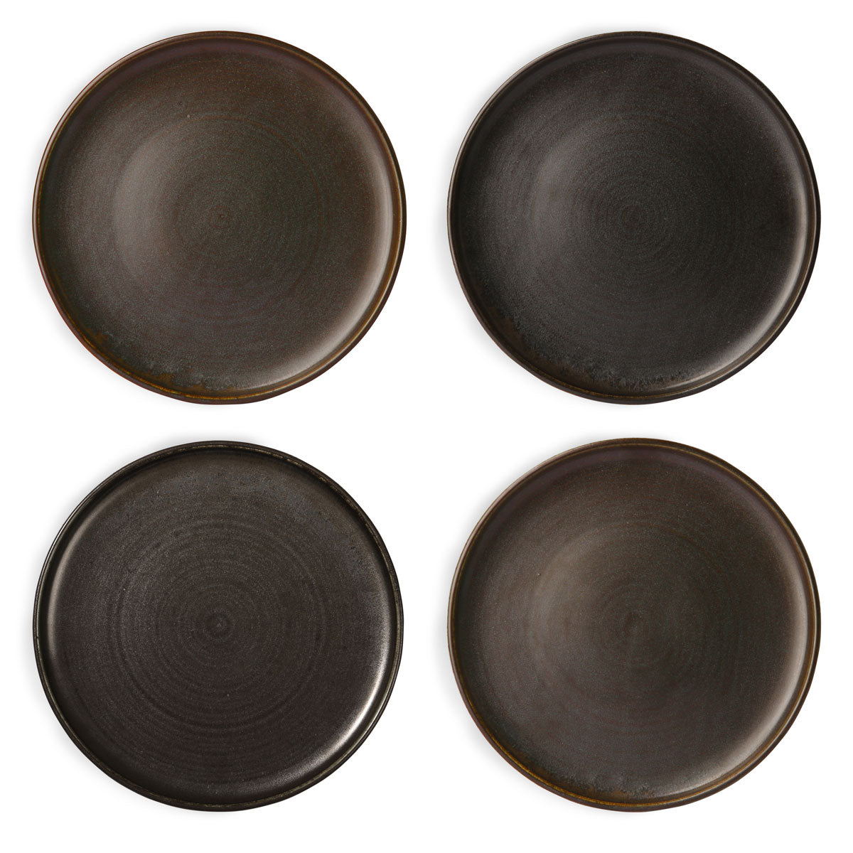 Assiettes plates X2 "Rustic black"