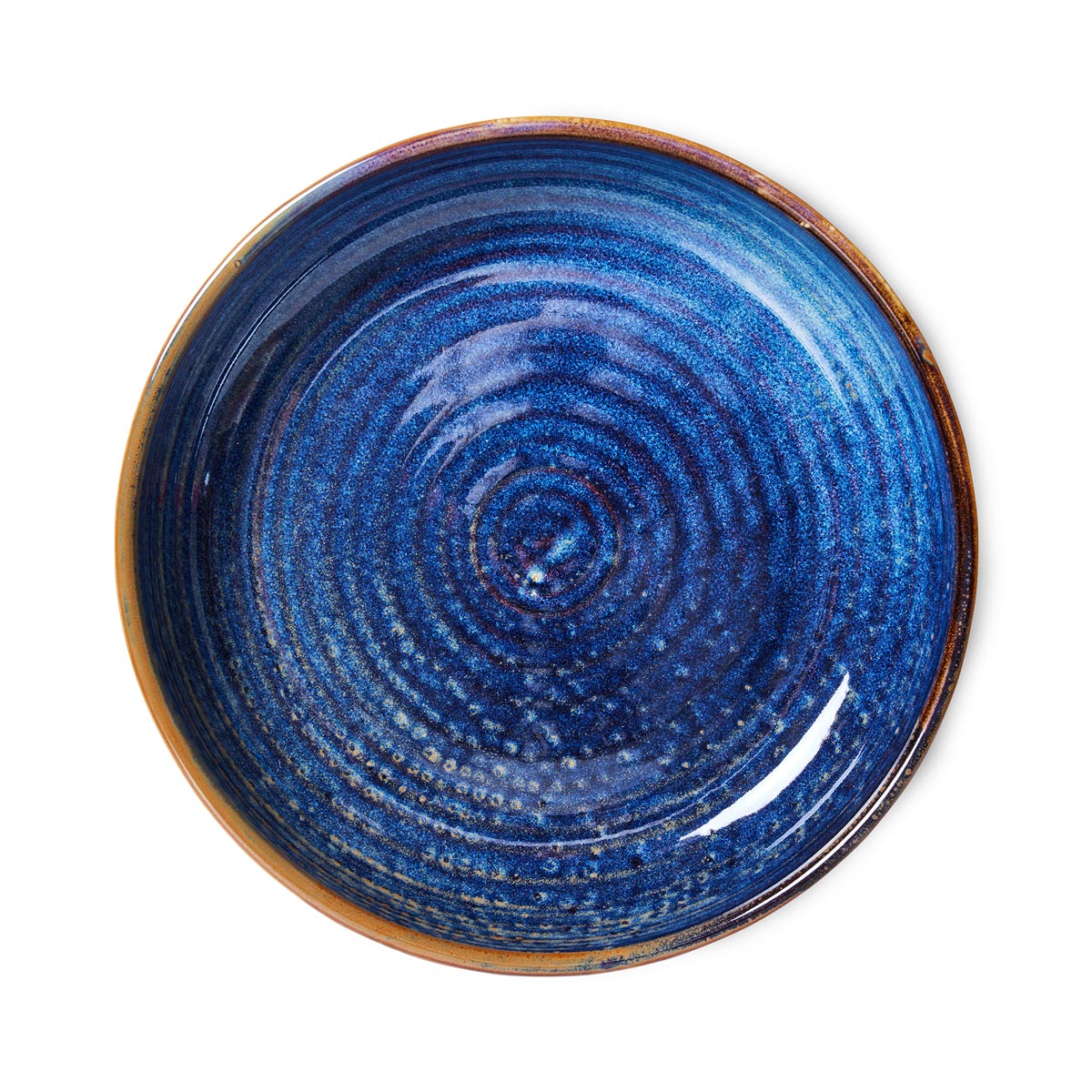 Assiette creuse X2 "Rustic blue"