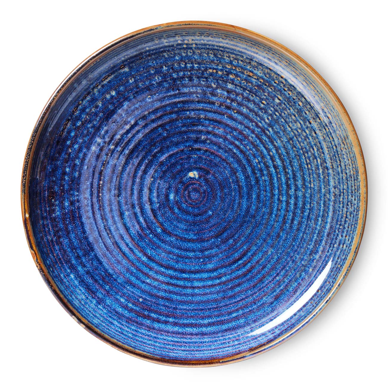 Assiettes plates X2 "Rustic blue"
