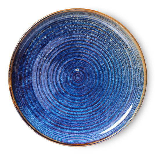 Assiettes plates X2 "Rustic blue"