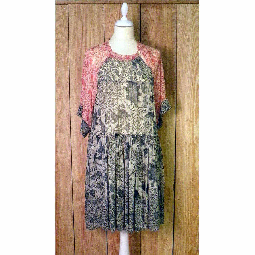 Robe "Venus" crêpe de soie imprimée NW (36)