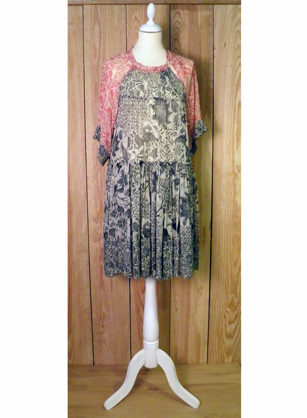 Robe "Venus" crêpe de soie imprimée NW (36)