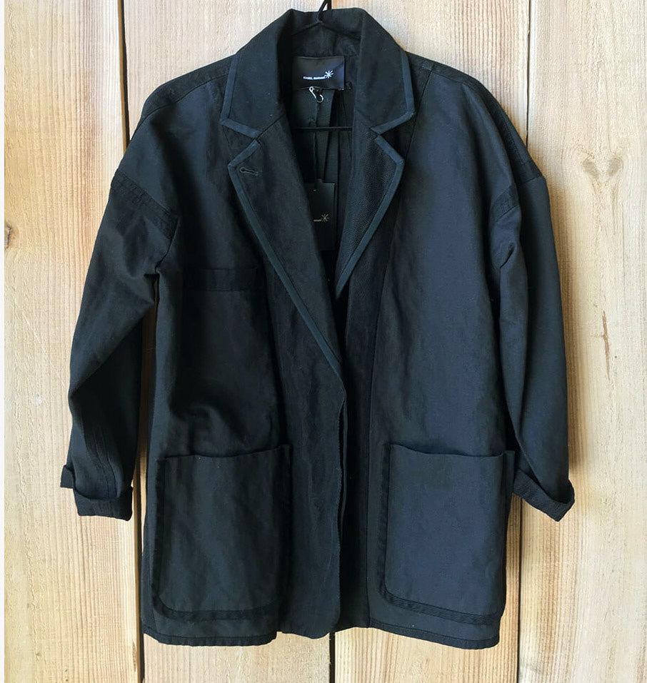 Veste oversized ceinturée "Orso" NWT (0) - Noire