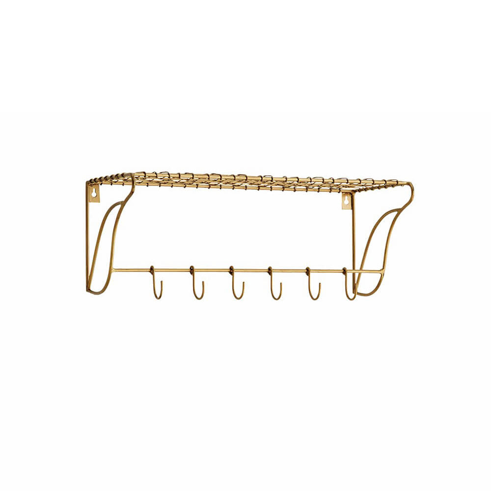Petite étagère grillage à crochets