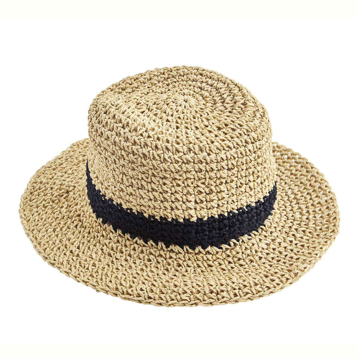 Chapeau crochet raphia