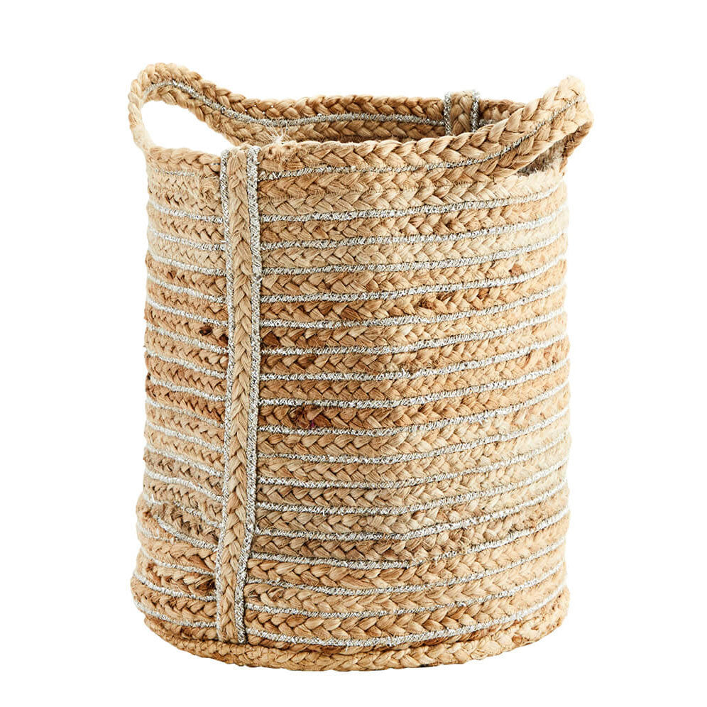 Panier haut jute & lurex