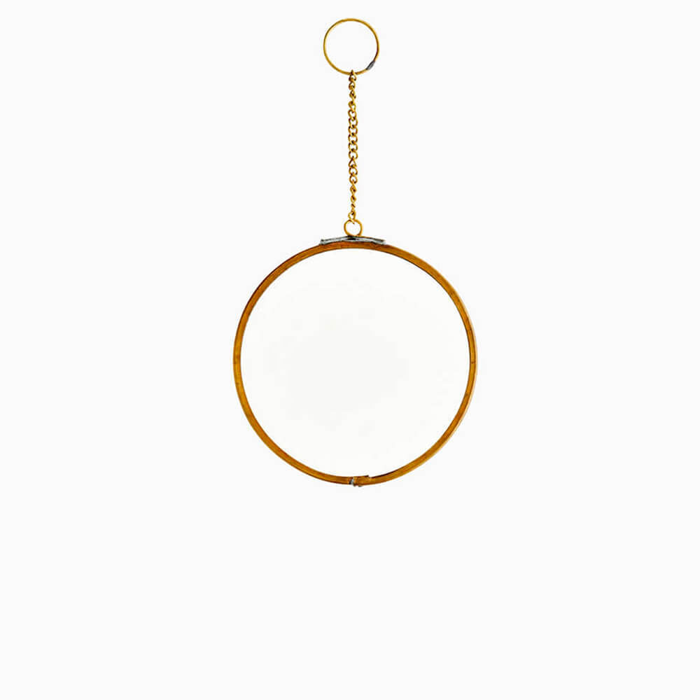 Mini miroir rond laiton