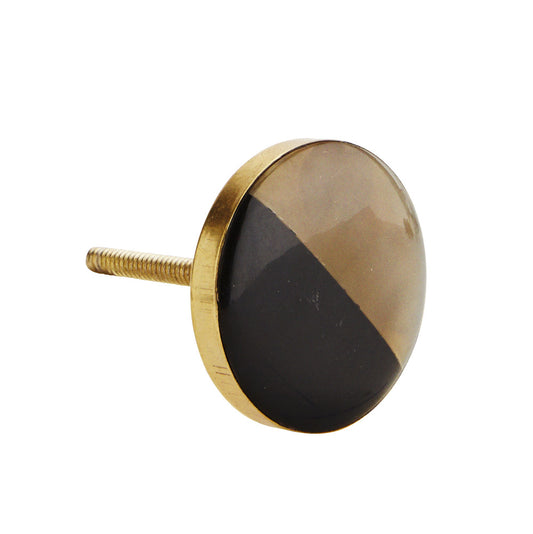 Poignée corne - Naturel & noir