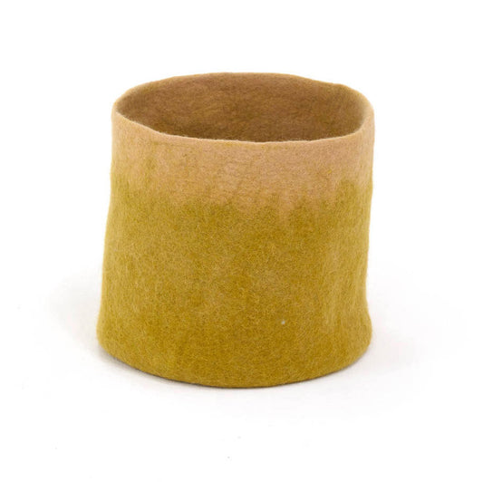 Calebasse en feutre M - Pistache/nude