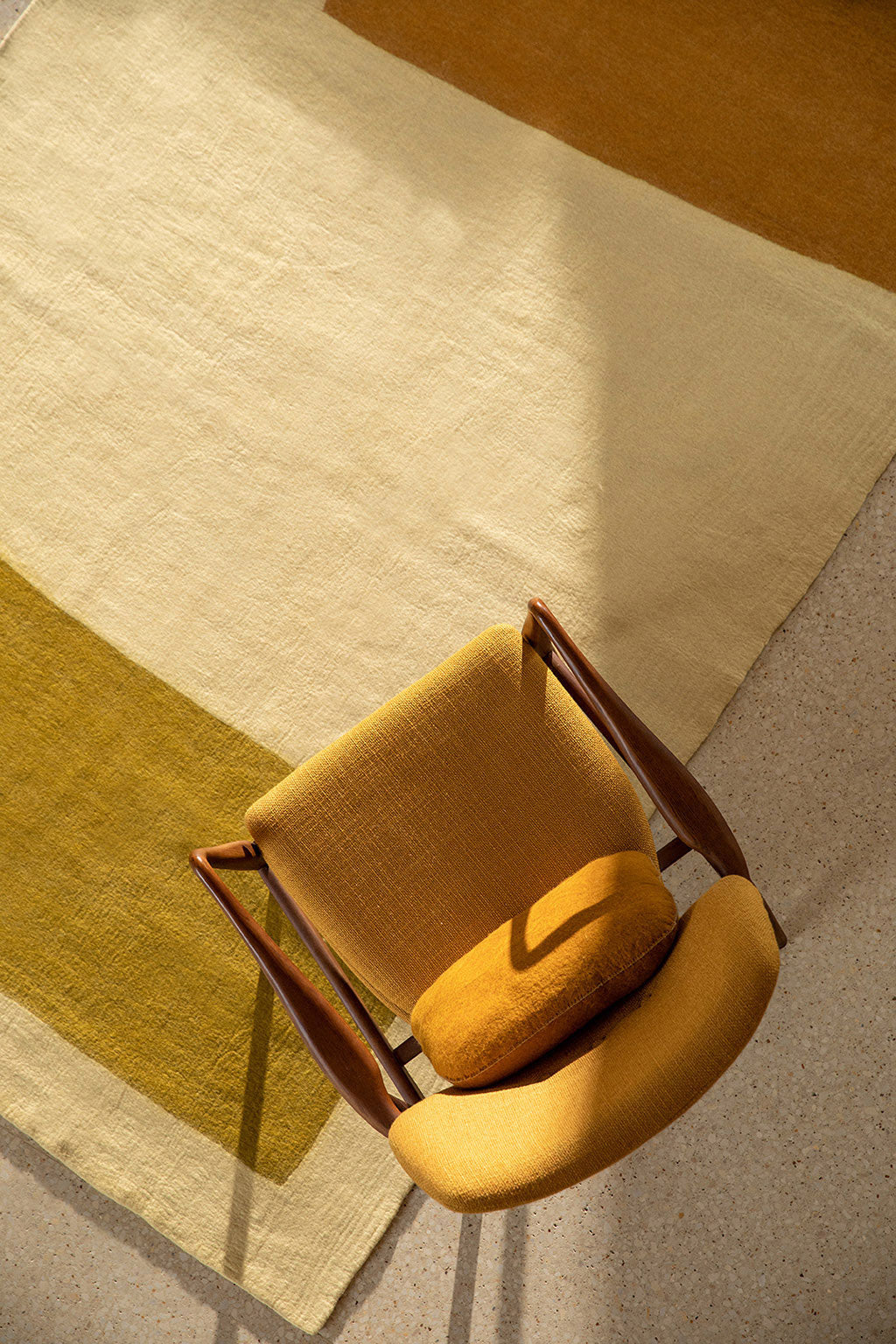 Tapis "Colorblock" laine 170x240 - Blé