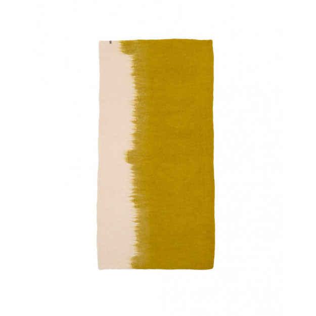 Tapis "Brush" laine - Pistache/sable