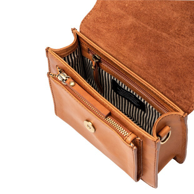 Sac "Harper Mini" cuir cognac