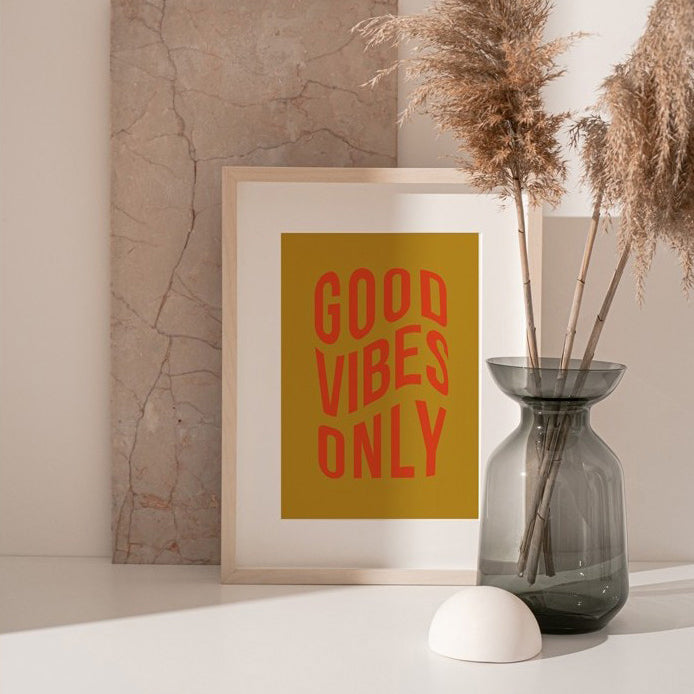 Affiche "Good Vibes Only Vintage"