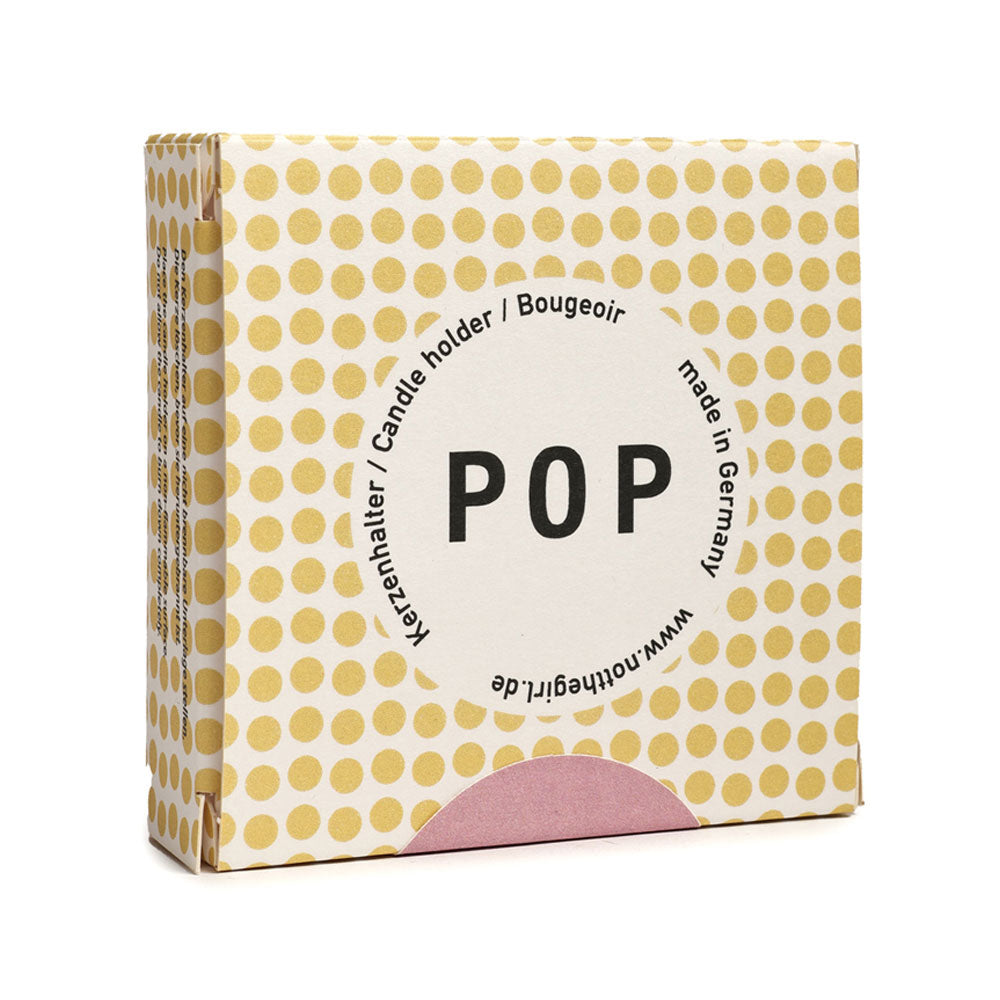 Bougeoir "Pop" métal laqué - Rose clair