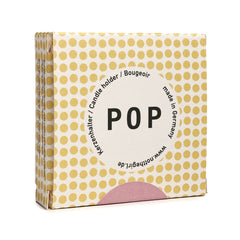Bougeoir "Pop" métal laqué - Rose clair