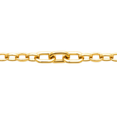 Bracelet chaîne maillons larges acier doré