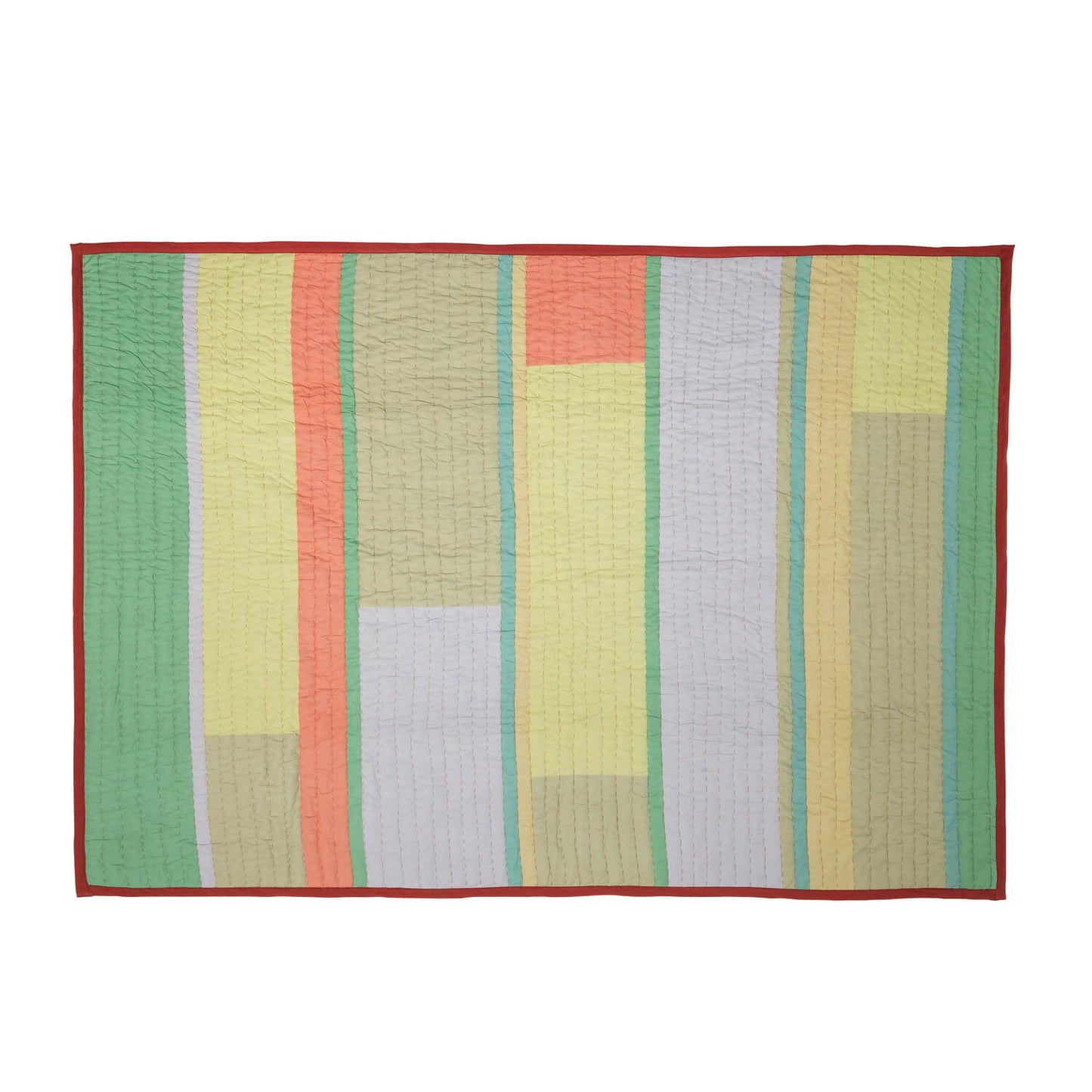 Boutis "Pavilion" colorblock - Corail