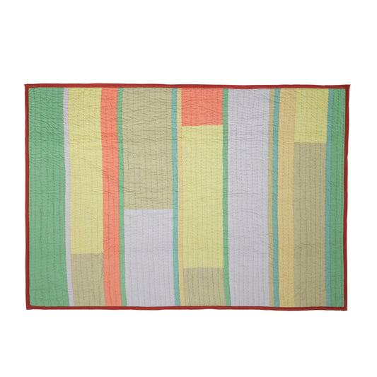 Boutis "Pavilion" colorblock - Corail